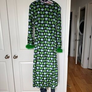 Anna Sui velvet floral dress M